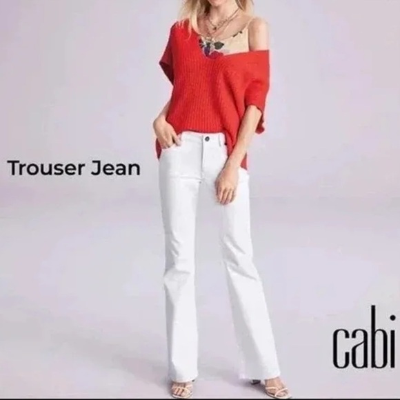 CABI Trouser Jeans White Sz 16 #5880R NWOT - Picture 1 of 7